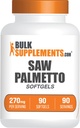 BulkSupplements.com Saw Palmetto Softgels - Saw Palmetto Supplement, Saw Palmetto 270mg - Herbal Supplement, Gluten Free, 1 Softgel for Serve, 90 Count (Pack of 1)