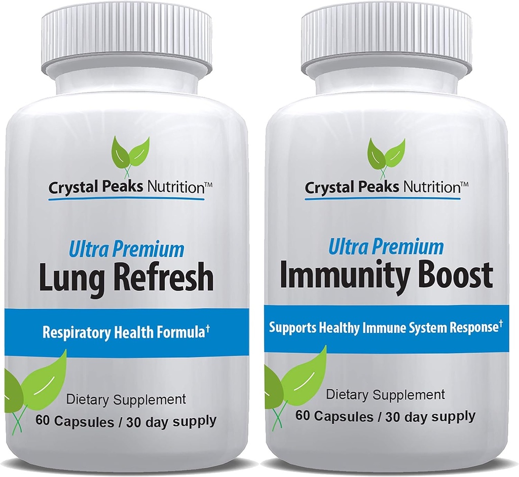 Lung Health and Immunity System תומך בתוספים | שיפור הנשימה וחיזוק ההגנה על החיסון שלך | 30 יום אספקה של כל אחד
