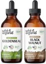 Wild & אורגני Goldenseal Tincture 4 fl oz & Black Walnut Tincture 4