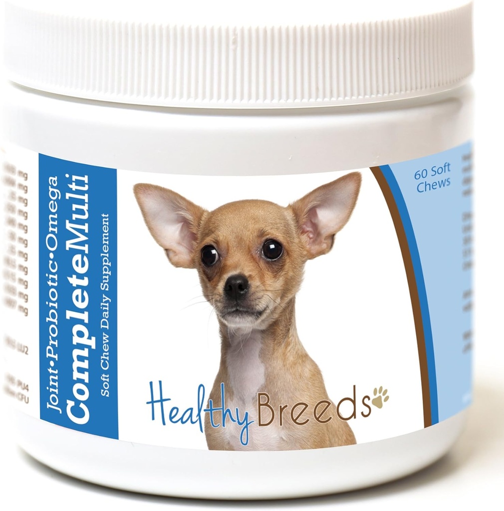 בריא Breeds Chihuahua All in One Multivitamin Soft Chew 60 Count