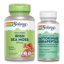 SOLA אירי הים Mos 500 מ"ג ו- Nattokinase Serrapeptase תוסף - בריאות בונדלה עם ויטמין Occurring באופן טבעי, מינרלים - Gut Health, Sinus, Heart Health Support, 60-Day Promise, 100 / 30ct מבטיח, 100 / 30.