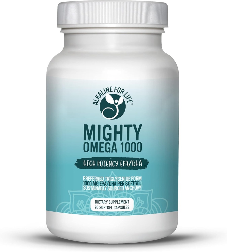 Mighty אומגה 1000 פוטנט אומגה 3 תוסף 1000 MG EPA DHA Per קפסולת גבוהה Dose אומגה 3 שמן דגים דרום האוקיינוס השקט Anchovy Sourced - Triglyceride אומגה 3 Fatty Acid