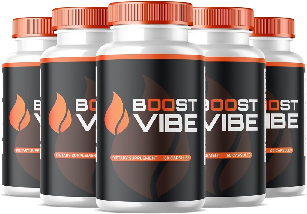 SעיתונותO (5 Pack) Boost Vibe קפסולות, תוסף Boost Vibe הרשמי, All Natural Boost Vibe Pills, Premium Boost Vibe לתמיכה בבריאות האדם ובבריאות, Premium Boost Vibe (300 קפסולות)