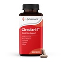 Life Seasons Circulari-T - Blood Circulation תוסף - תומך Artery, Capillary & Vein Health - Butcher's Broom, Ginkgo, Cayenne, Grape Seed & Horse Chestnut - 90 קפסולות