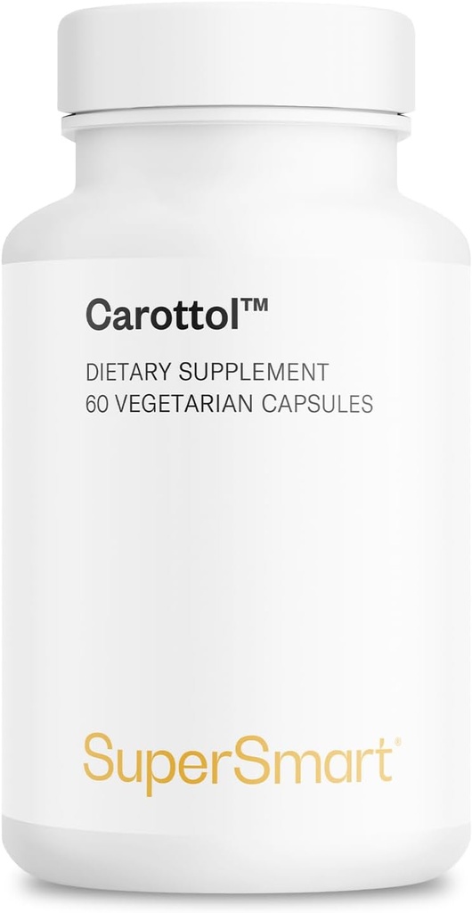 SuperSmart - Carottol (Advanced Formula) - Carotenoid Complex תוסף - עם Beta Carotene, Lycopene, Lutein & Zeaxanthin | Non-GMO & Gluten Free - 60 קפסולות צמחוניות