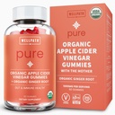 ובכן, ובכן, Path Organic Apple Cider Vinegarmies with the Mother - USDA Organic ACVmies - ג'ינג'ר ו-Apple Cider Vinegar with Mother for Gut Health - טבעוני, Non-GMO, 60 Ct