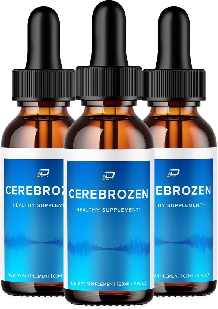 Cerebrozen Tinnitus אוזניים טיפות - Cerebrozen 24, Cerebrozen נוזל טיפות, Cerebrozen ביקורות, Cerebrozen טיפות עבור ארוחת אוזניים (3 Pack - 180 ML)