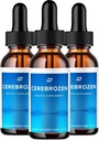 Cerebrozen Tinnitus אוזניים טיפות - Cerebrozen 24, Cerebrozen נוזל טיפות, Cerebrozen ביקורות, Cerebrozen טיפות עבור ארוחת אוזניים (3 Pack - 180 ML)
