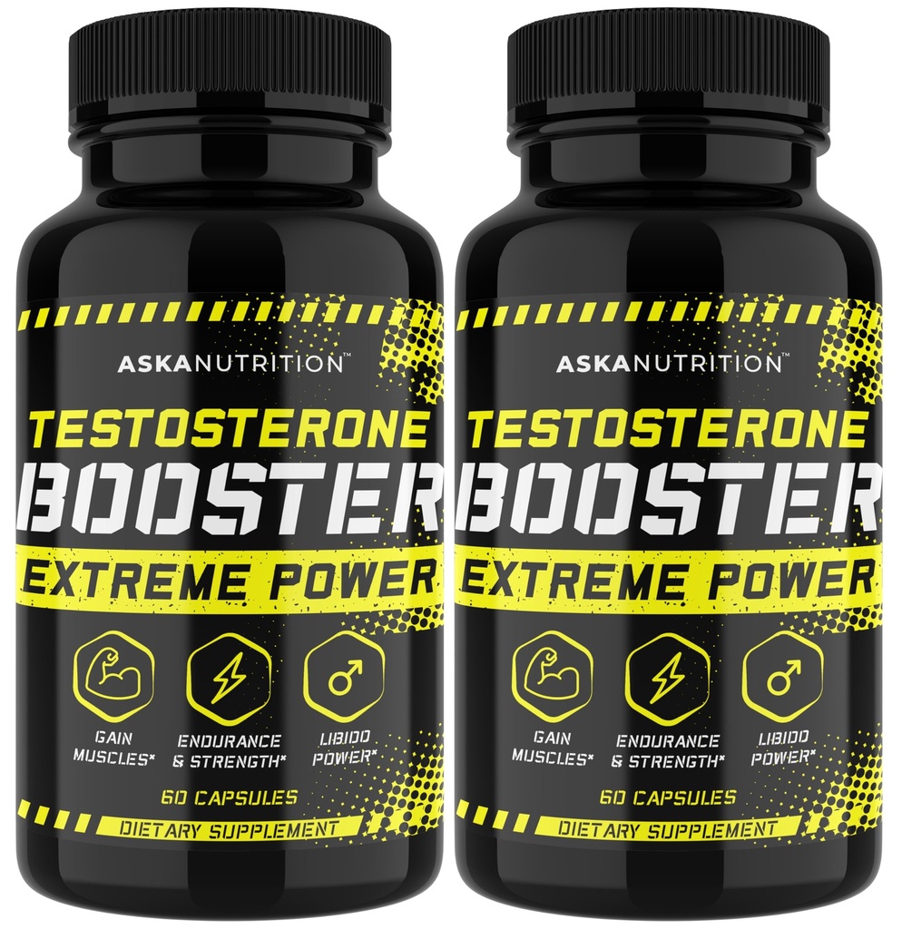 טסטוסטרון Booster for Men - Male Enhancing תוסף עם הורנסי גואה Weed & Tongkat Ali - שריר בונה גלולות - Natural Test Booster להגביר את התשוקה, אנרגיה, Stamina, Libido (2PACK)