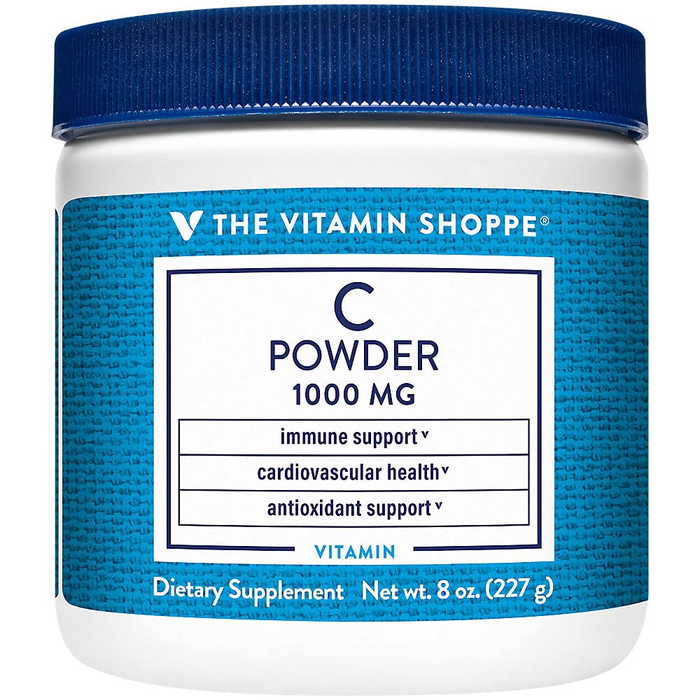 ויטמין Shoppe ויטמין C אבקת 1000MG, Antioxidant כי תומך Immune ו Cardiovascular בריאות (8 אבקת Ounces)