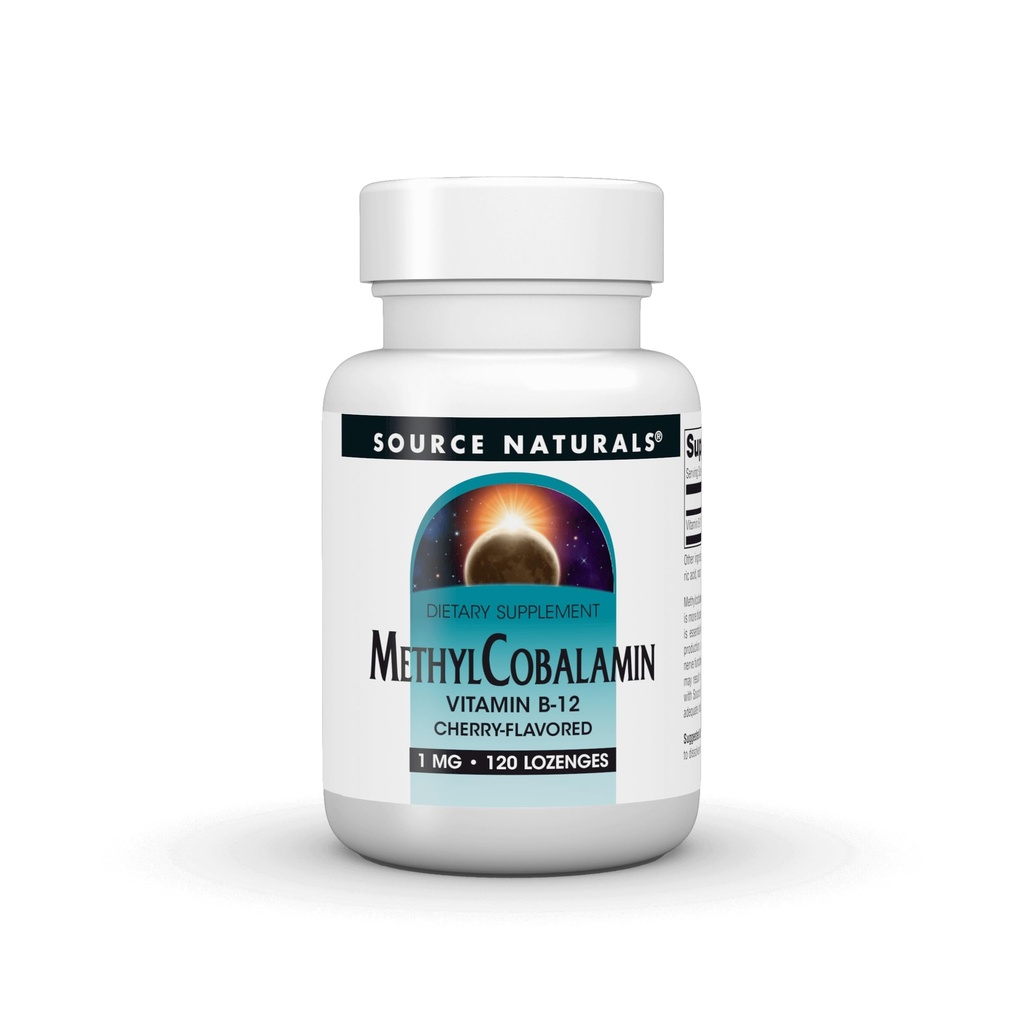 מקור טבעי MethylCobalamin Vitmain B-12 Cherry-Flavored, 1 מ"ג - 120 Lozenges