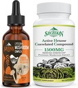Active Hexose Cor Related Compound 1500 מ"ג תוספת 90 קפסולות Bundle עם 2000 מ"ג Liposomal Mushroom Complex טיפות 30 משרתות