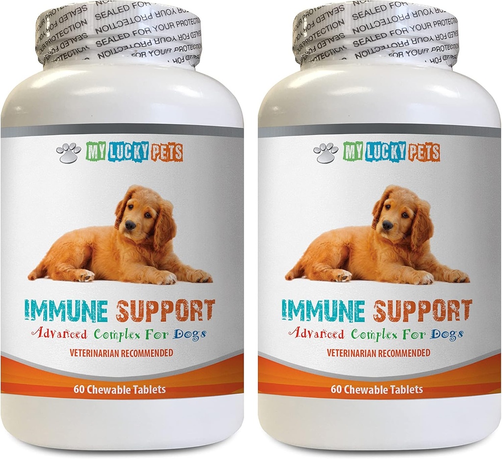 k9 Power Immune Dog - תמיכת כלבים - בריאות כללית ו-Everything Boost - ANTIOXIDANT - Liver Health - Turmeric Curcumin לכלבים - 2 בקבוקים (120 טיפולים)