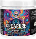 Creatine Monohydrate עם 50 / 5g משרתים - Creapure הוא  99.99% Creatine Monohydrate. Unflavored Pure Creatine עבור צמיחה שרירים, קשב ותיקון. אבקת קראטין