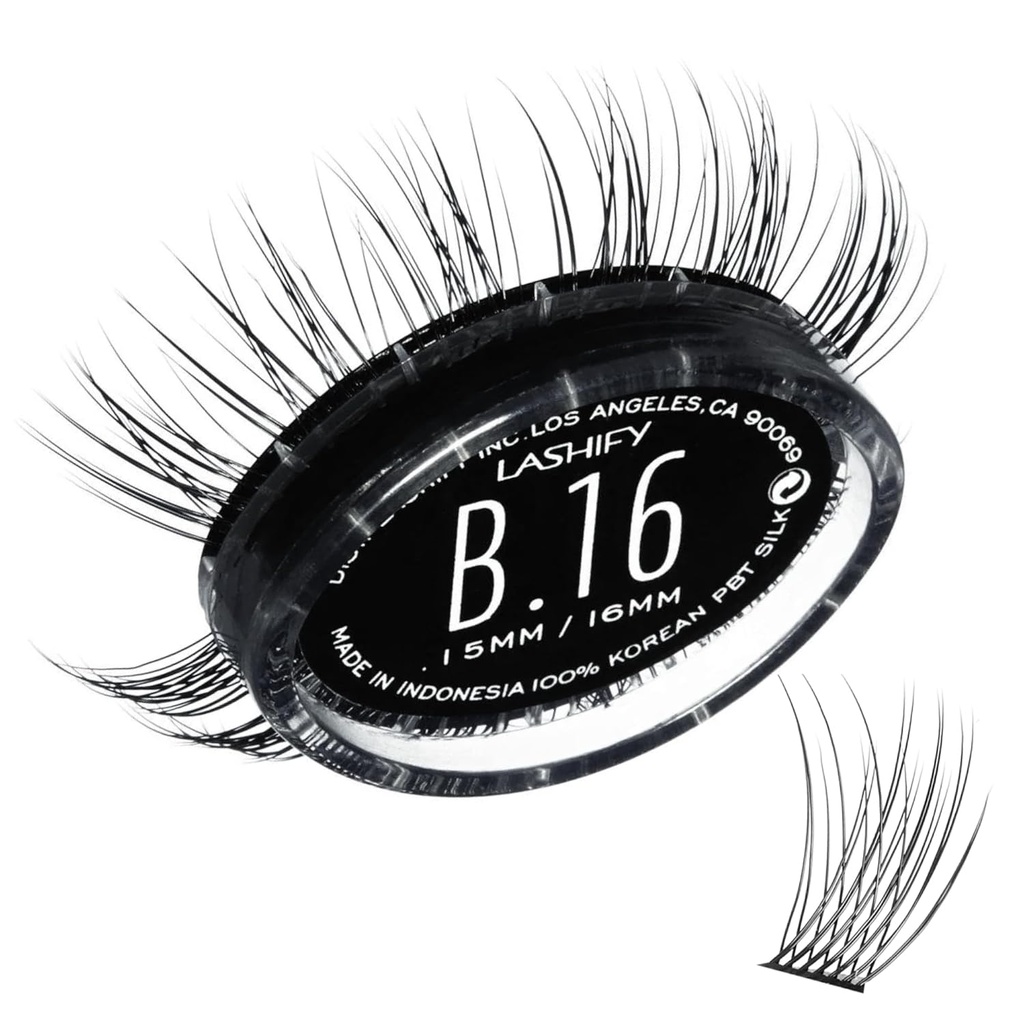 Lashify Bold 16mm Gossamer Eyelashs Refill, שחור, DIY שקר Lashes עבור מראה טבעי