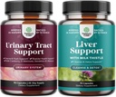 Bundle של D Mannose קפסולות עם אבקת קריין Juice & Dandelion עבור Urinary Tract Health ו Liver תמיכה חלב זהtle תוספי עם Dandelion Root, Choline, Beetroot & Artichoke לחלץ