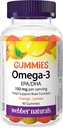 Webber Naturals אומגה 3 חניכיים 50 מ"ג EPA / DHA - EPA / DHA, Orange * Cherry
