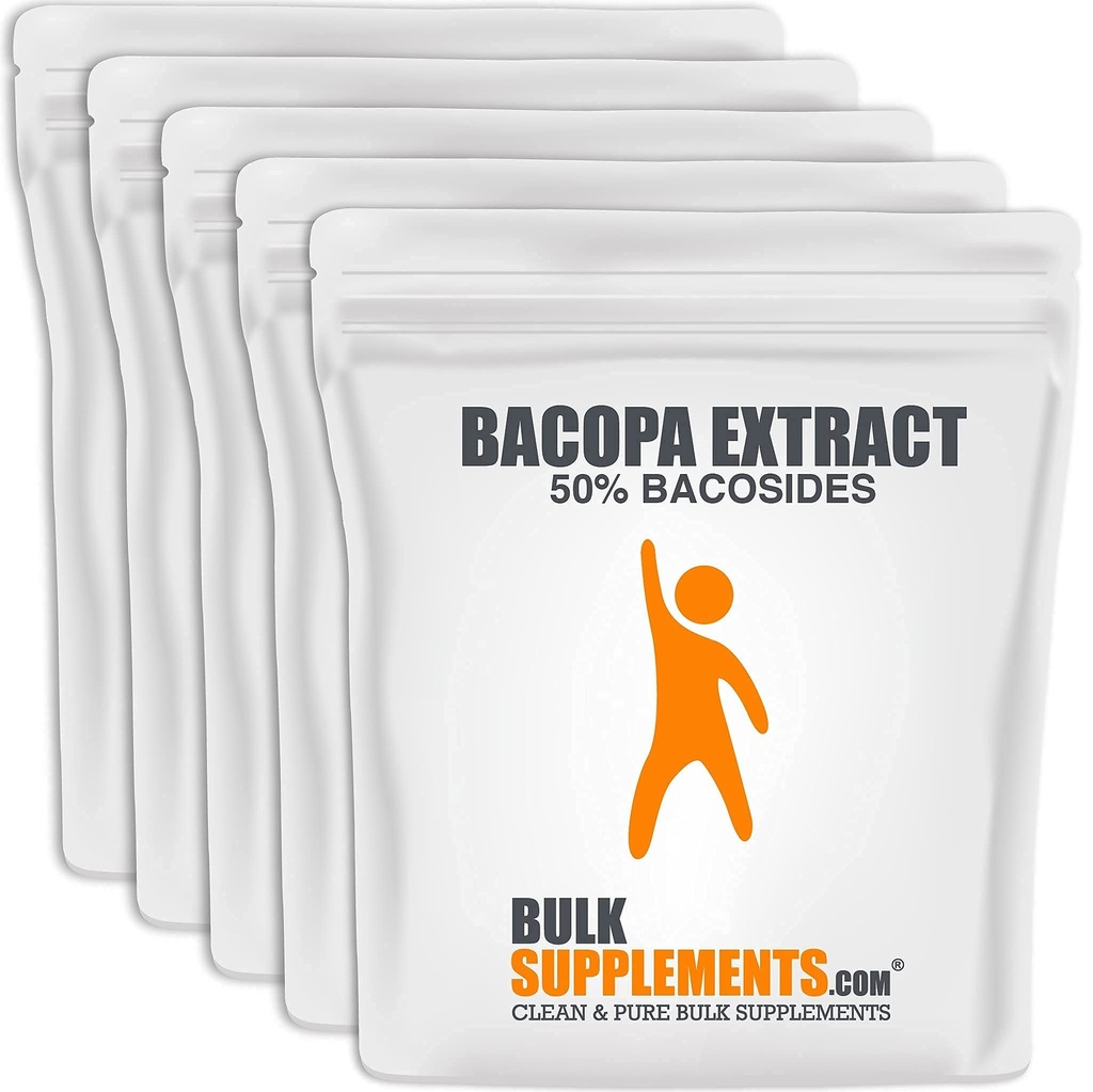BulkSupplements.com Bacopa לחלץ אבקה - Bacopa Monnieri תוסף, אבקת Bacopa - תוספי Bacopa, טבעוני וגלוטן חינם, 500 מ"ג לשרת, 5kg (11lbs) (Pack of 5)