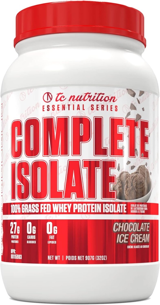 לחלוטין Isolate Grass פד Whey חלבון אבקת Isolate - Zero Carbs או שומן, אבקת חלבון Whey עבור צמיחה ושיקום, אבקת חלבון לא-GMO Whey Isolate - גלידה שוקולד, 29 serv (2lb)