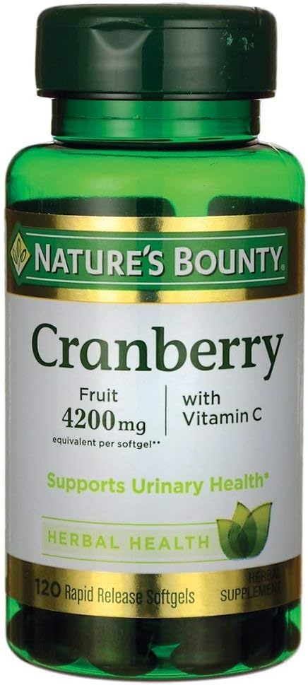 Natures Bounty Cranberry פירות Plus ויטמין C, 4200 מ"ג (120 Softgels)