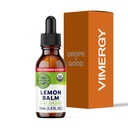 Vimergy אורגני לימון Balm Tincture Herbal תוסף - 175 מ"ג של 10:1 לימון Balm לחלץ לשרת, יכול לשמש תה - USDA מוסמך אורגני, non-GMO, אלכוהול חינם - 30 מ"ל (1 מ"ל / משרת)