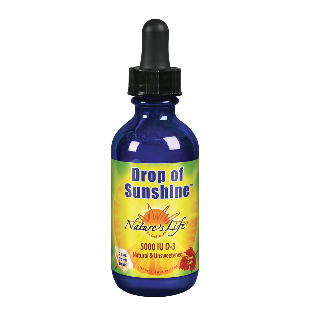 Life Drop of Sunshine D-3 Drops in Organic Plus Oil & קוקוס שמן 5000IU