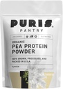 אבקת חלבון אורגני PURIS® Organic Pea, 100% מיוצר בארה"ב, 2 LB Unflavored, מוסמך אורגני, טבעוני, Gluten חינם, חלב ללא GMO, חלבון מבוסס צמחי, Keto, BCAA (2 פאונד (Pack of 12), Unflavored)