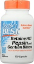 רופאים הטובים ביותר Betaine HCL פפsin ו Gentian Bitters, Gluten Free, 120 קפסולות (Pack of 1)