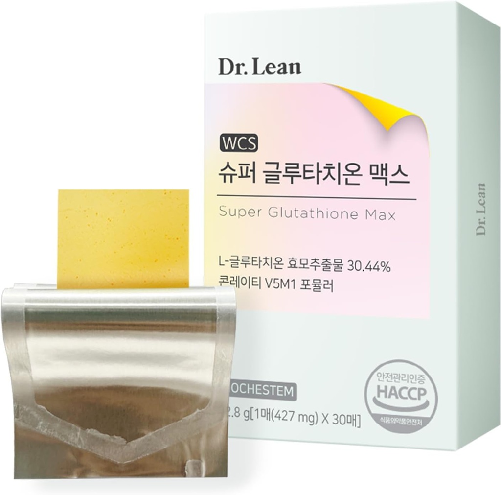 ד"ר Lean Super Glutathione Max - 427mg High-Potency Strips with Milk Thistle, Collagen & Hyaluronic Acid