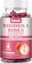 1 Pack 2000MG Rhodiola Rosea Gummies - Rhodiola תוסף &Cortisol מופחת עבור Endurance, Mood & Stress, Sleep & Fatigue הקלה תמיכה, 60 טבליות.