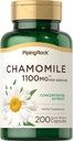 Piping Rock Chamomile לחלץ קפסולות 1100 מ"ג | 200 גלולות | Herb תוסף