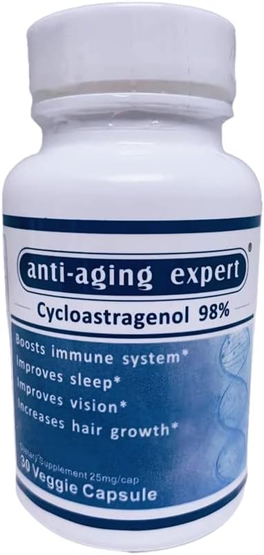 Cycloastragenol 98% Micronized 25 מ"ג, 30 קפסולות צמחוניות, 1 בקבוק