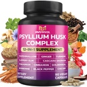 BMVINVOL Psyllium Husk, Slippery Elm, Cascara Sagrada, Fenugreek, Berberine, Cinnamon, Turmeric + 5 Mores - Immune Support & בריאות משלימה - 90 קפסולות
