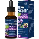 Valan Sleep Support Drops, Gotas de Pasiflora y Valana y Lavanda para Dorir Profundamente fasto. פרח תשוקה וLavender לחלץ טינקטורה נוזלית לשינה מהירה וסאונד. 2oz