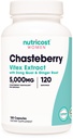 תוספי מזון Chasteberry עבור נשים 120 קפסולות, 5000mg Equivalent Per לשרת (מתוך 500 מ"ג של 10:1 לחלץ), עם Dong Quai & ג'ינג 'ר שורש לחלץ, Vegetarian, Gluten Free & non-GMO.