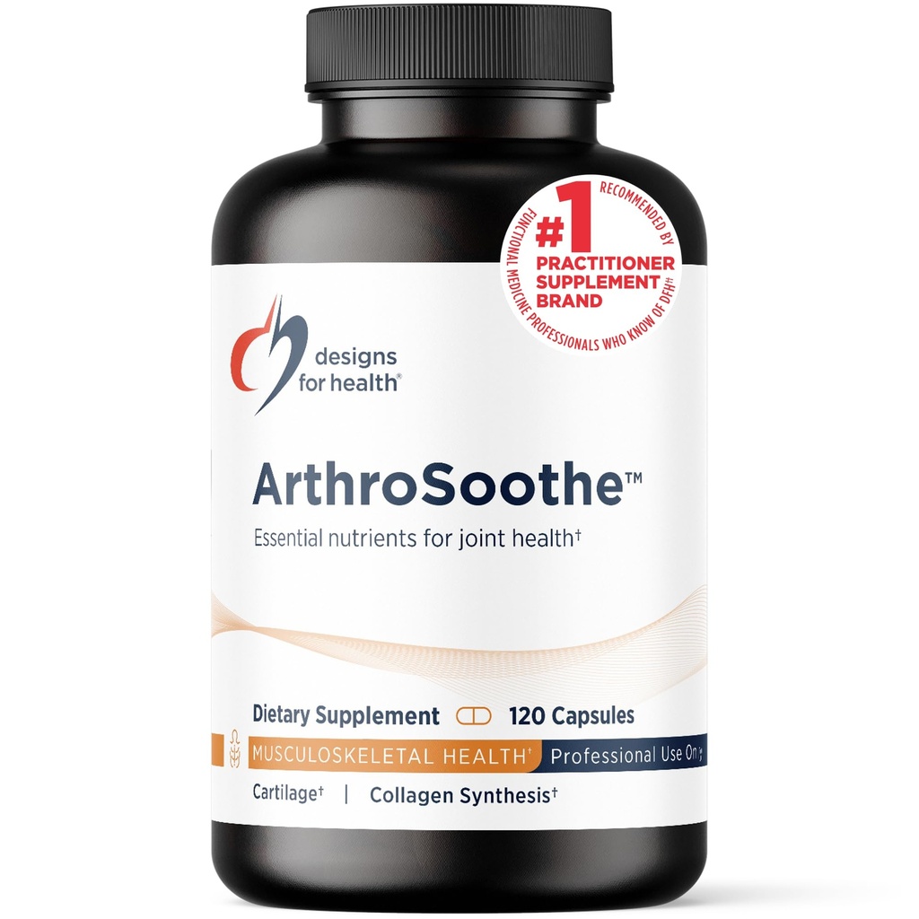 עיצובים לבריאות ArthroSoothe - Hyaluronic Acid, Glucosamine, MSM, גרין Lipped Mussel, Turmeric + יותר כדי לתמוך בתפקוד משותף בריא - תוסף non-GMO למבוגרים (120 קפסולות)