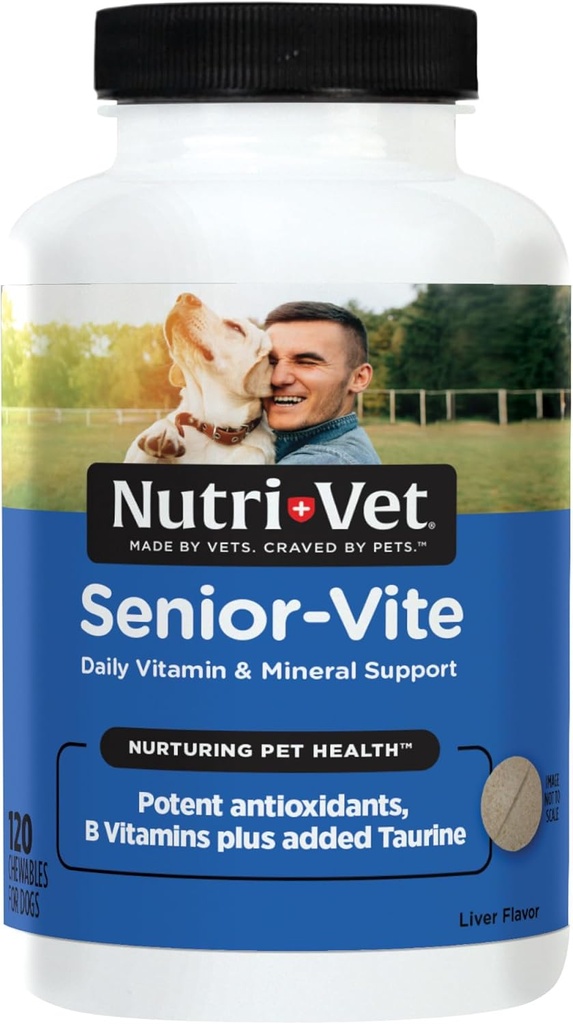 תוספי מזון-ויט מבוגרים-Vite Multivitamin, תוספי כלבים, תמיכת Immune, Pet Supplies, ויטמינים לכלבים, חיוניים בכירים, המיוצר בארה"ב, Multivitamin for חיות, הרוזן 120