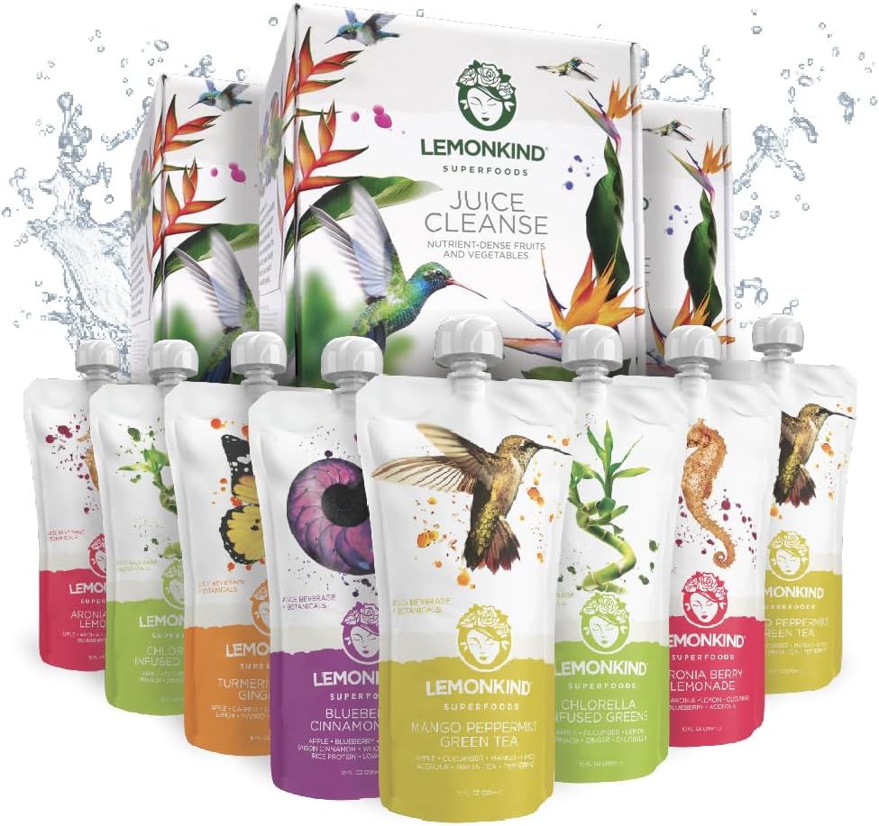 LEMONKIND 3Day CORE Acent-Dense ניקוי: Detox, Boost Energy, Manage Weight, Break Bad Habits - Plant-based, non-GMO, Gluten-Free, Pressed, No Concentrates - 24 מיצים.