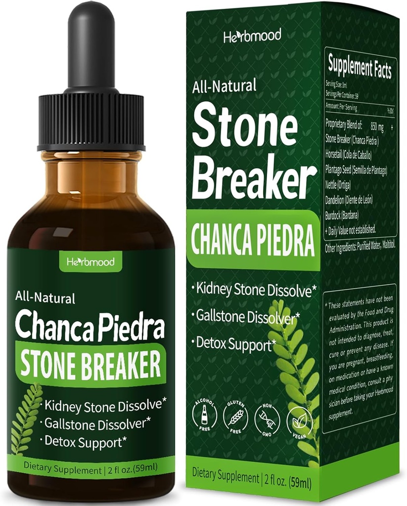 Chanca Piedra Stone Breaker טיפות עבור Kidney Stones & Gallstone Dissolver, סליחת הסוסים Kidney ניקויse Detox & Fix, Gotas de Cola de Caballo y ChancaPiedra para לוס Riñones. 2 oz ozney ניקוי.