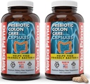 Yerba Prima Prebiotic Colony Care קפסולות, 400 Caps (Pack of 2) - חמישה טפסים של תוספי תזונה סיבים סיביים - סיבים בריאים soluble & Insoluble עבור סדירות ותמיכה מזיקה