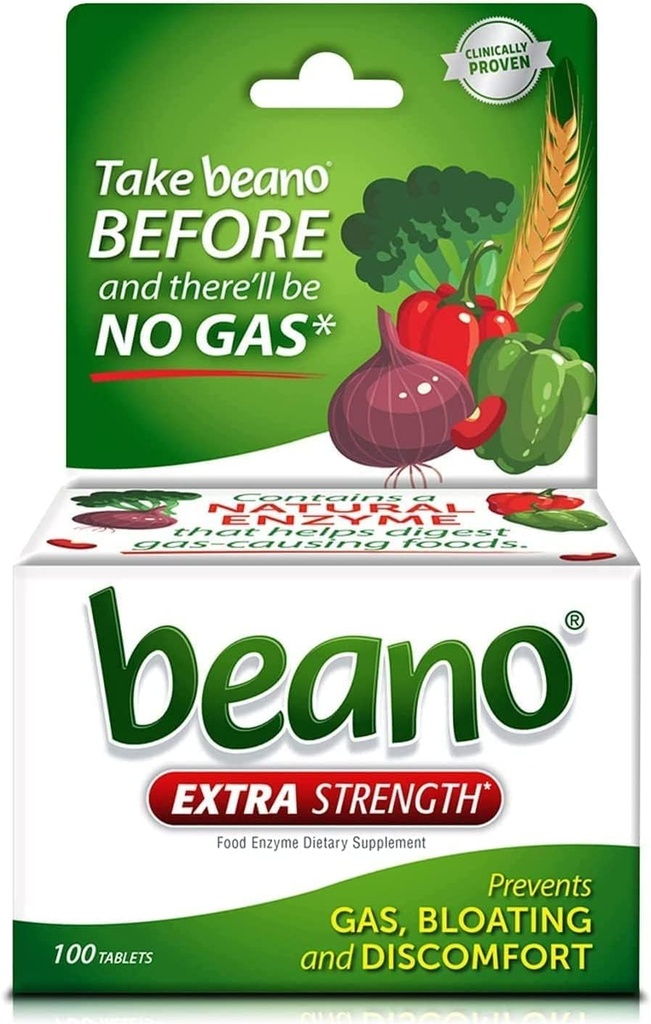 Beano Food Enzyme Dietary Tablets, 100 טבליות על ידי Beano
