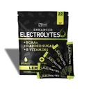 הגדלת פוליקת אלקטרוליט Stick Packs (Lemon Lime | 20 Packets) w / 0 Sugar +BCAAs +B-Vitamins Electrolyte תוסף wassium Zinc & Magnesium עבור הידרה - Keto Electrolytes