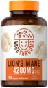 Karlyle Lions Mane תוספי קפסולות 4200 מ"ג | 150 Count | Vegetarian, non-GMO, Gluten Free | Smartshrooms