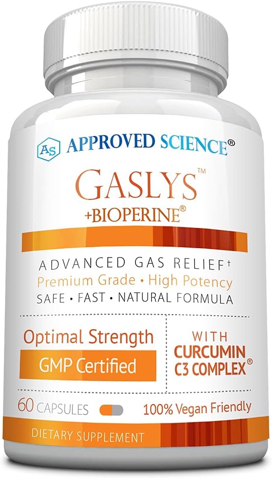 מוסמך מדע ® GaslysTM - Soothe Digestive Tract, Alleviates Gas and Stomach Cramps - אבקת Artichoke, ג'ינג'ר, Fennel Seed - 60 Count - Pack of 1