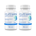 L-Methylfolate תוסף (1 מ"ג) - כוח מקצועי עם אופטימיזציה bioactive Methylfolate - 5 MTHF - non-GMO, Gluten Free, Soy Free, GMP - 180 Vegetarian Unflavored כמוסות