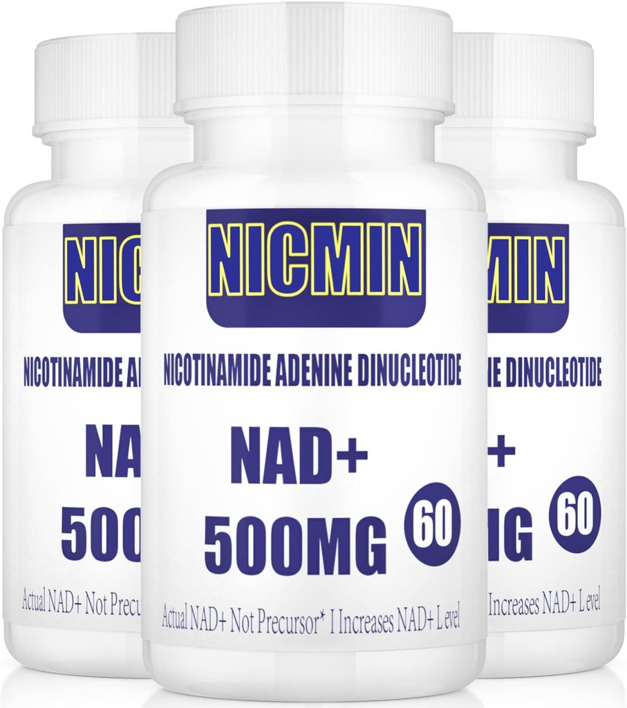 Liposomal NAD+ 500 מ"ג עם TMG 300 מ"ג, תוסף Actual NAD+ (לא Precursor) יותר יעיל מ NMN, Nicotinamide Riboside אלטרנטיבי עבור אנרגיית תאים, הזדקנות בריאה ותיקון שרירים 180 קפסולות