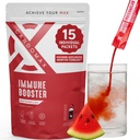 CardoMAX Immunity Booster נוזל שתייה לערבב עם ג'ינסנג ויטמין C לילדים ומבוגרים, Immune תומך תוסף אנרגיה ו- Wellness, Watermelon Flavor, 15 חבילות דבק נוזלי יחיד המשרת