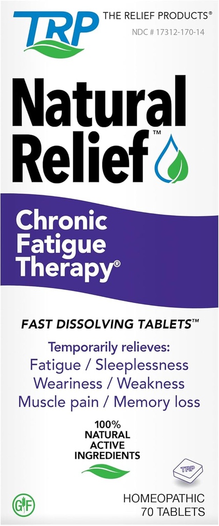 מוצרי הסיוע Chronic Fatigue Therapy - 100% חומרים פעילים טבעיים - Fatigue, Weakness, CFS, עייפות - טבליות לפירוק מהיר - 70ct