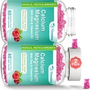 High Absorption Calcium Gummies, Calcium Magnesium Zinc with Magnesium Glycinate, Potassium, ויטמין D3 לנשים וגברים - Raspberry Flavored 120 Cts